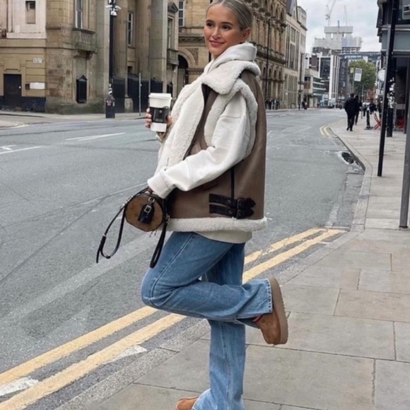 Zara COMBINATION FLEECE VEST - Picture 11 of 16